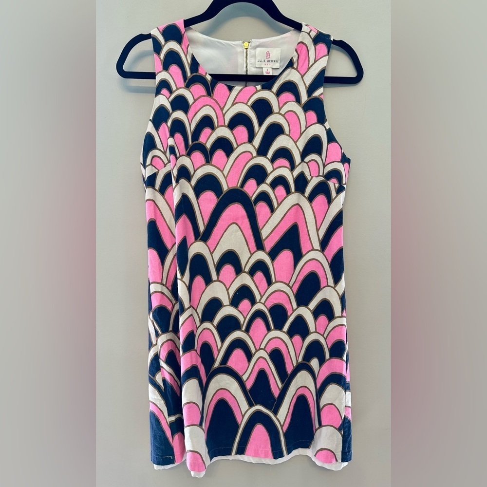 JB by Julie Brown Pink & Black Punky Pop Abstract Design Dress 4